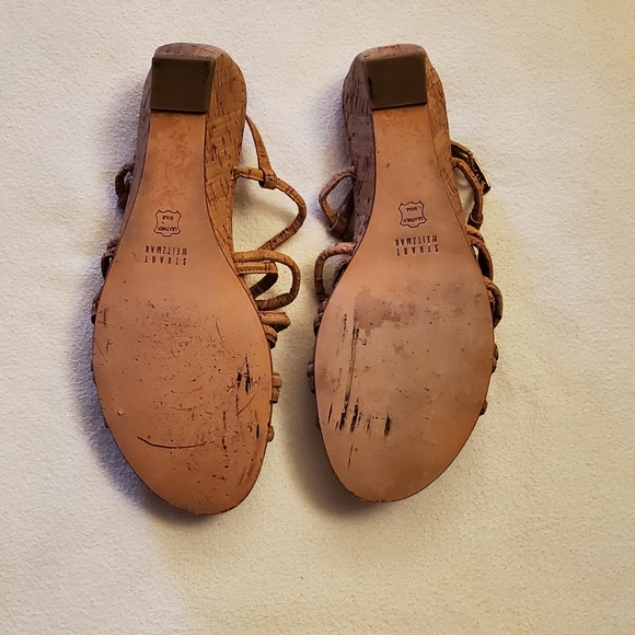 Stuart Weitzman Nuts Natural Cork demi-wedge sandal - Picture 4 of 7